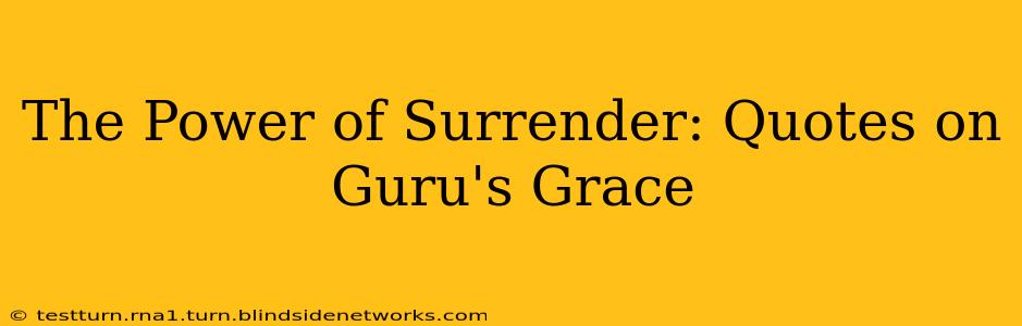 The Power of Surrender: Quotes on Guru's Grace