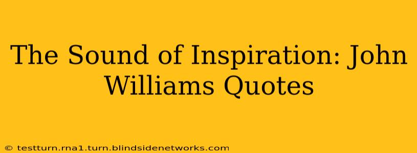 The Sound of Inspiration: John Williams Quotes