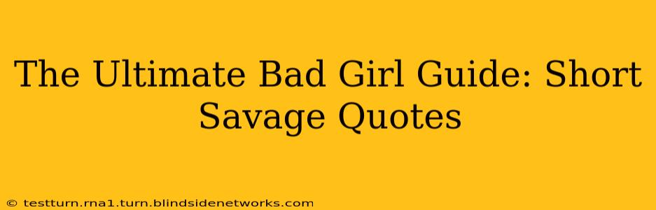The Ultimate Bad Girl Guide: Short Savage Quotes