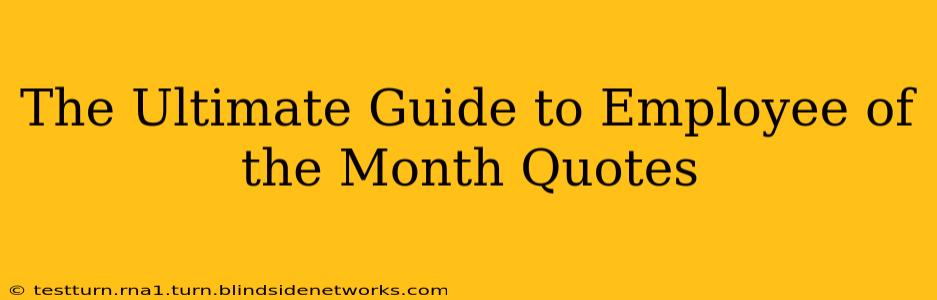 The Ultimate Guide to Employee of the Month Quotes