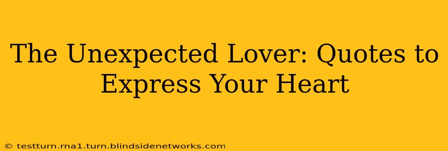 The Unexpected Lover: Quotes to Express Your Heart