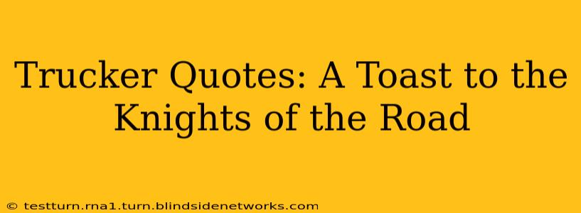 Trucker Quotes: A Toast to the Knights of the Road