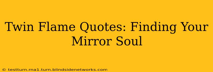 Twin Flame Quotes: Finding Your Mirror Soul