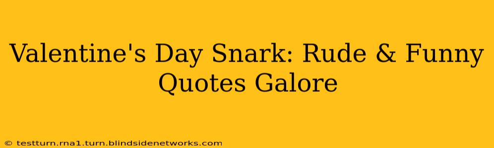Valentine's Day Snark: Rude & Funny Quotes Galore