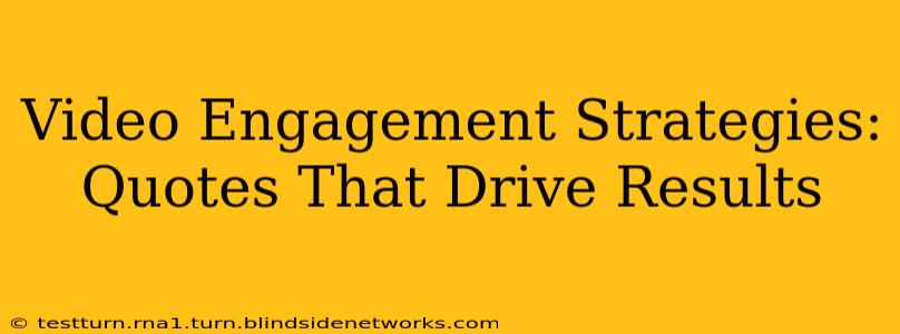 Video Engagement Strategies: Quotes That Drive Results