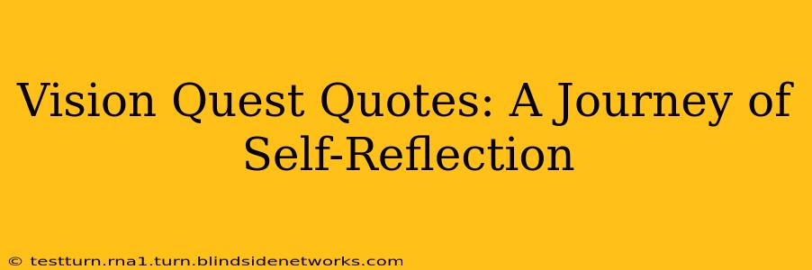 Vision Quest Quotes: A Journey of Self-Reflection