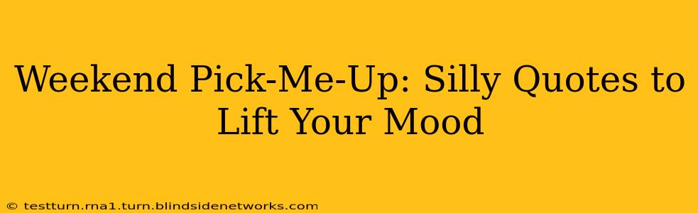 Weekend Pick-Me-Up: Silly Quotes to Lift Your Mood