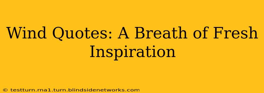 Wind Quotes: A Breath of Fresh Inspiration