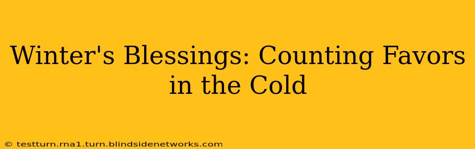 Winter's Blessings: Counting Favors in the Cold